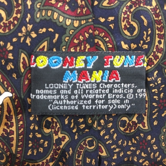 Looney Tunes Mania Bugs Bunny Silk Tie Handmade - Picture 5 of 8